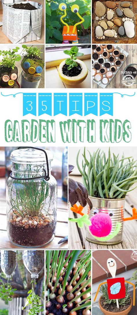 35 Tips and Activities To Help Your Child Create Their Own Kid's Garden Planting With Kids Activities, School Garden Club, Garden Cupcakes, Gardening With Kids, How To Garden, Kid Art, Paper Flower Template, School Garden, Creative Gardening