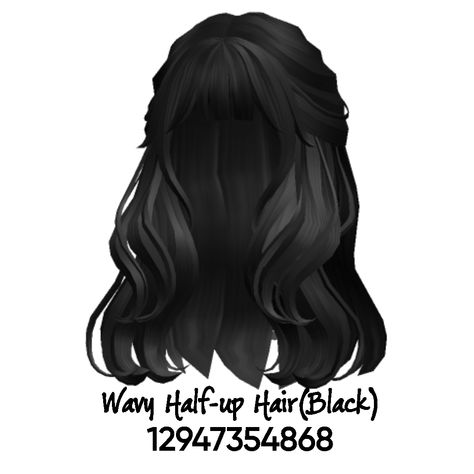 Brookhaven Codes Hair Black, Roblox Black Hair, Roblox Hair Id, Blonde Hair Roblox, Black Hair Id Roblox, Brown Hair Id, Soft Wavy Hair, Roblox Ids, Roblox Hair