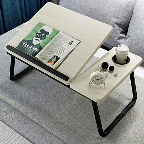 AmazonSmile: Laptop Desk for Bed,Asltoy Laptop Bed Tray Table,Foldable Lap Desk Stand Notebook Desk Adjustable Laptop Table for Bed Portable Notebook Bed Tray Lap Tablet with Cup Holder (Beige) : Electronics Desk For Bed, Laptop Stand Bed, Portable Standing Desk, Adjustable Laptop Table, Portable Laptop Table, Bed Tray Table, Laptop Table For Bed, Portable Laptop Desk, Lap Table