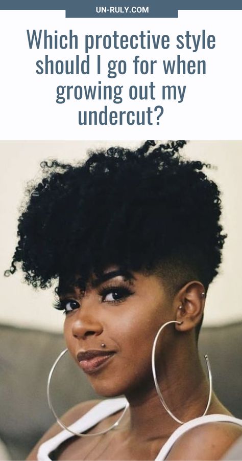 Undercut Hairstyles Women Natural Hair, Protective Styles With Shaved Sides, Senegalese Twists With Shaved Sides, Natural Hair Shaved Sides And Back, Hair Styles For Shaved Sides, Growing Out Shaved Side, Passion Twists With Shaved Sides, Shaved Side Hairstyles African American, Undercut Black Women