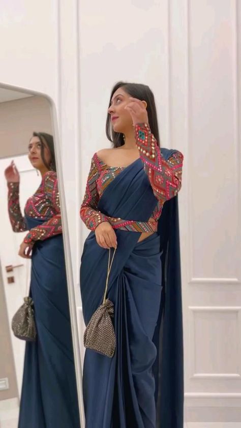 Three Piece Dress, Saree Wearing Styles, Sarees For Girls, Simple Saree Designs, Beautiful Casual Dresses, Fancy Sarees Party Wear, Draping Fashion, Casual Indian Fashion, Saree For Women