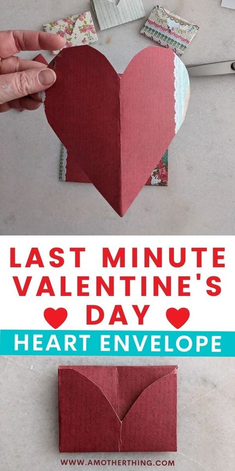 Valentines Envelopes, Heart Envelope, Diy Valentine's Day Decorations, Cute Envelopes, Diy Envelope, Paper Making, How To Fold, Paper Heart, Heart Cards