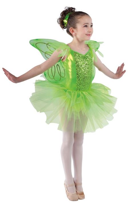 Tinkerbell Costume Kids, Woodland Fairy Wings, Character Dance Costumes, Weissman Dance Costumes, Tinkerbell Costume, Dance Recital Costumes, Tinkerbell Fairy, Lyrical Dresses, Character Dance