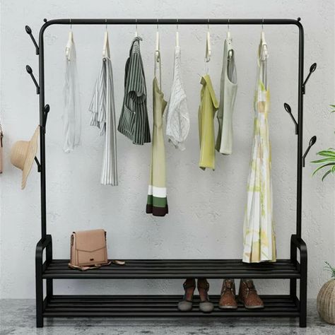 Vertical Drying Rack, Entryway Bench Coat Rack, Hooks For Hats, Clothing Rack Bedroom, Cloth Rack, Storage Entryway, Clothes Hanger Rack, Tree Bench, Entryway Coat Rack