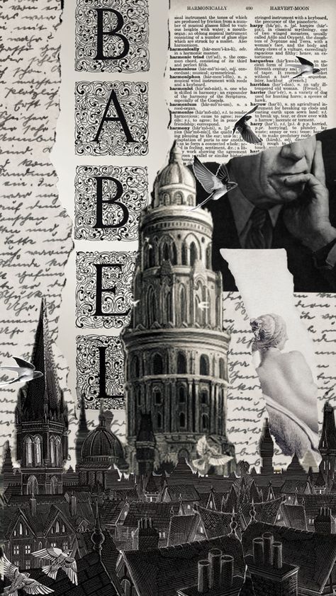 Babel By R F Kuang, Babel Book Aesthetic, Babel Rf Kuang Aesthetic, Babel Aesthetic, Babel Book, Babel Rf Kuang, Dark Academia Widget, Dark Academia Literature, Rf Kuang