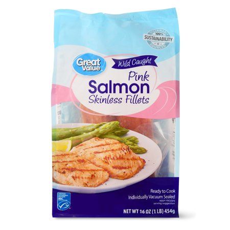 Pink Salmon Recipes, Frozen Salmon Recipe, Broiled Salmon Recipes, Bbq Salmon, Broiled Salmon, Frozen Salmon, Salmon Skin, Pea Recipes, Baked Salmon Recipes