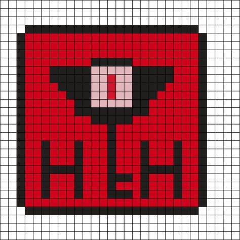 Hazbin Hotel Perler Bead Pattern | Bead Sprites | Misc Fuse Bead Patterns Kandi Cuffs, Beads Art, Fuse Bead Patterns, Pony Bead Patterns, Pattern Maker, Pixel Drawing, Kandi Patterns, Pixel Art Grid, Graph Paper Art