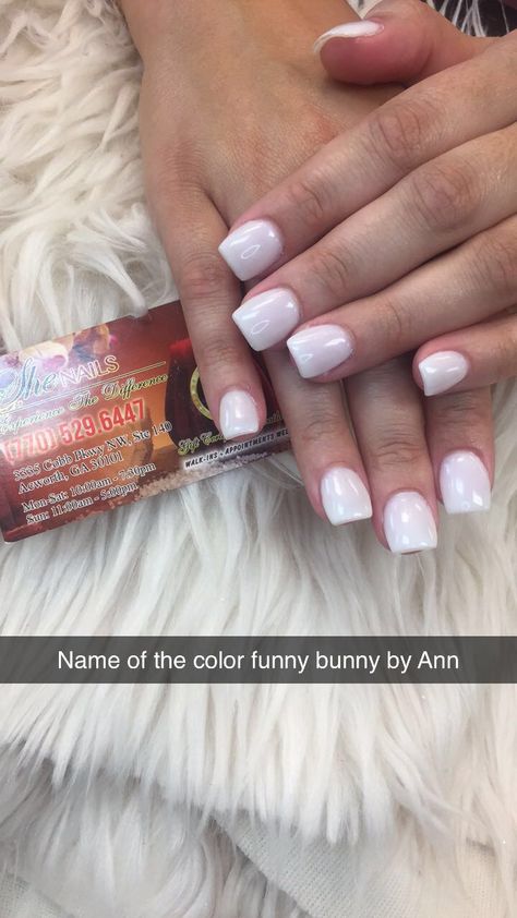 Funny Bunny Nails, White Manicure, Bunny Nails, Funny Bunny, Funny Bunnies, Milky White, Beauty Care, Acrylic Nails, Manicure