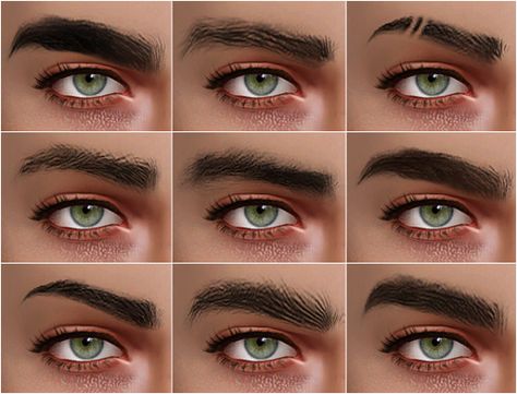 The Sims 4 Pack, Lashes And Eyebrows, Mods Sims 4, Sims 4 Hair Male, Sims 4 Cc Eyes, Sims 4 Black Hair, Sims 4 Cas Mods, The Sims 4 Skin, Makeup Cc