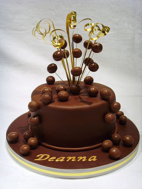 Chocolate Maltesers Cake by thecustomcakeshop, via Flickr Maltesers Cake, Cake Nature, Malteser Cake, Anti Gravity Cake, Savory Cakes, Gravity Cake, Cake Decorating Icing, Chocolate Covered Treats, 40th Birthday Cakes