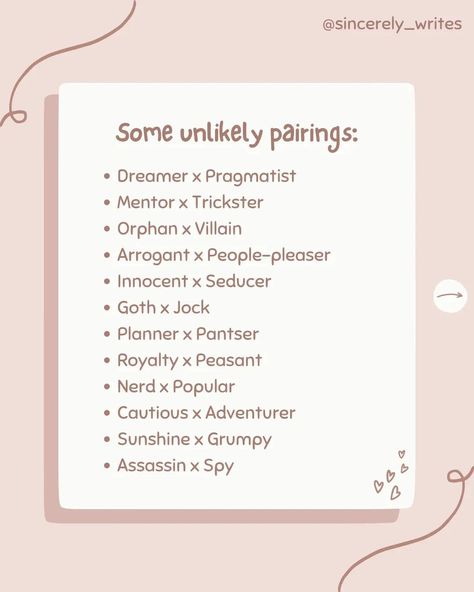 QOTD: what popular tropes feature in your wip? AOTD: found family ofc, as well as a few ballroom scenes, the grumpy mentor with a heart of gold, a sunshine love interest, and a badass female mc;) ♡•°•♡•°•♡•°•♡•°•♡•°•♡•°•♡•°•♡•°•♡•°•♡•°•♡•°•♡•°•♡ Hi everyone! Welcome to the Bookend! If you've been here a while, it's lovely to see you again! If you're new, thanks for stopping by!! I hope you stick around<3 Here, you can share in the joy of words with fellow writers, commiserate with the... How To Write Found Family, Grumpy X Sunshine Scenarios, How To Write A Ballroom Scene, Grumpy X Sunshine Dialogue, Writing Expressions, Badass Female, Grumpy X Sunshine, Grumpy Sunshine, Found Family