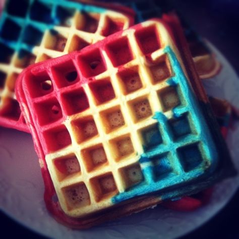 4th of July waffles - do these any color for a super fun breakfast! Patriotic Breakfast, Fourth Of July Breakfast, Blue Pancakes, Dinner Waffles, Fun Breakfast, Tried And True Recipes, Cheaper Than Therapy, 4th Of July Desserts, Fourth Of July Food