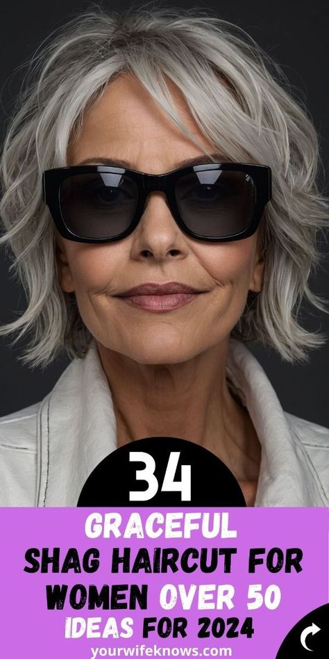 "Elegant Transformations: Gorgeous Hairstyles and Haircuts for Women Over 50. Rediscover Your Radiance! Timeless Looks for Timeless Beauty. Hairstyle Engagement, Braids Pictures, Medium Hair Styles For Women, Short Shag Haircuts, Short Shag Hairstyles, 50 Hair, Short Haircuts For Women, Shag Hairstyles, 4c Hair