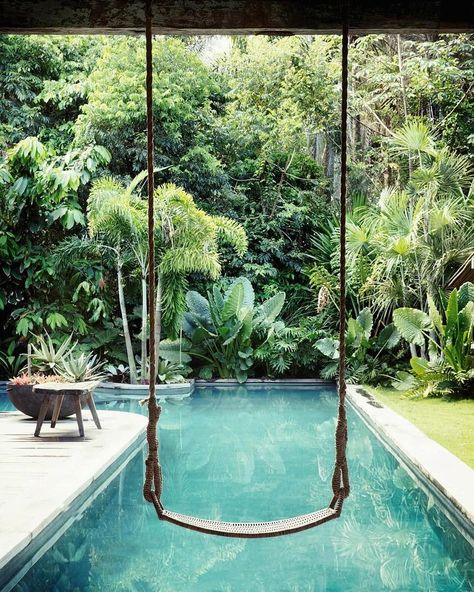 Indigo Kashmir on Instagram: “Swing into the Pool: Casa Anderson pool swing in hotel Uxua, Trancoso, Brazil. ⠀⠀⠀⠀⠀⠀⠀⠀⠀ Design by Wilbert Das. ⠀⠀⠀⠀⠀⠀⠀⠀⠀ ⠀⠀⠀⠀⠀⠀⠀⠀⠀” Oberirdischer Pool, Dream Backyard Pool, Luxury Swimming Pools, Swimming Pool House, Small Pool Design, Tropical Pool, Luxury Pools, Backyard Pool Landscaping, Dream Pools