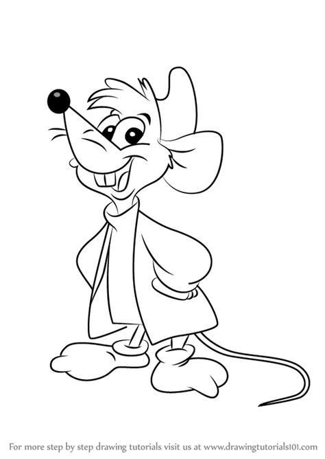 Learn How to Draw Jaq from Cinderella (Cinderella) Step by Step : Drawing Tutorials Cinderella Mice Coloring Pages, Jaq Jaq Cinderella, Cinderella Mouse Drawing, Cinderella Mice Drawings, Cinderella Drawing Sketches, Disney Characters Drawings Easy, How To Draw Disney Characters, Disney Cartoon Drawings, Cinderella Rats