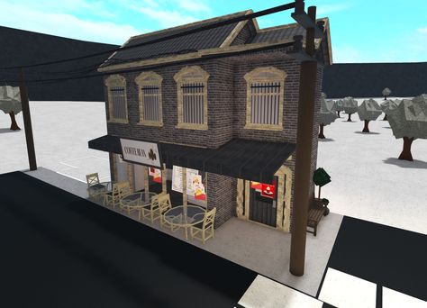 Bloxburg Barber Shop, Bloxburg Clothes Shop, Bloxburg City Shops, Shop In Bloxburg, Bloxburg Town Shops, Coffee Shop Bloxburg, Bloxburg Coffee Shop, Bloxburg London, Bloxburg Shop Ideas