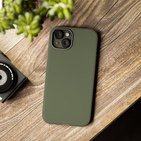 Iphone 15 Green Phone Case, Dark Green Phone Case, Sage Green Phone Case, Dark Sage Green, Green Phone Case, Fall Neutrals, Colour Background, Dark Sage, Green Iphone