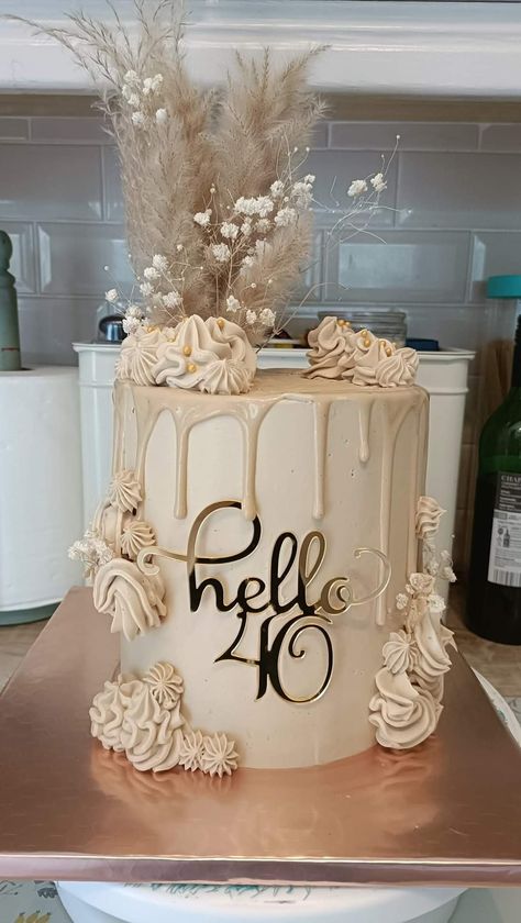 40th Birthday Cake For Twins, 50tj Birthday Cake Ideas For Women, Earth Tone Birthday Cake, 47 Birthday Cakes For Women, 47th Birthday Cake For Women, Forty And Fabulous Cake, 44th Birthday Cake For Women, Tall Birthday Cakes For Women, 60th Birthday Cake Women