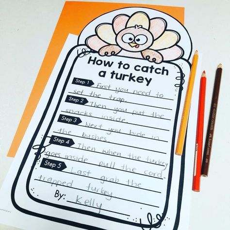 Mrs L’s Little Learners on Instagram: "How to catch a turkey 🦃 link in bio ⬆️ link in bio #thanksgivingwriting #thanksgivingwritingactivity #thanksgivingwritingprompts #thanksgivingwritingprompt #howtocatchaturkey #firstgradeteacher #firstgrade #firstgraderocks #secondgradeteacher #secondgrade #secondgradefun #secondgraderocks" How To Catch A Turkey Writing, How To Catch A Turkey Stem, How To Catch A Turkey, How To Catch A Turkey Activities, Turkey Trap, November Writing Activities, November Writing, Turkey Writing, Thanksgiving Writing Prompts