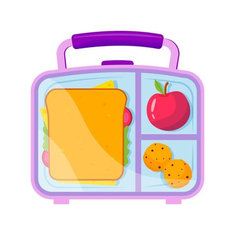 Healthy Food For Kids, Apple Sandwich, Cookie Clipart, Cute Lunch Boxes, Food For Kids, Cookies Healthy, Easter Snacks, Box Icon, Healthy Lunchbox