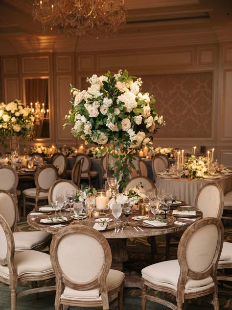 Wedding Ballroom Decor, Elegant Wedding Reception Decor, Ballroom Decor, Glowing Garden, Band Stage, Wedding Ballroom, Green Gold Weddings, Classic And Elegant Wedding, Floral Palette