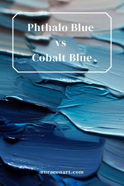 Ready to add dimension to your artwork? Discover the dynamic play of Phthalo Blue vs Cobalt Blue in your palette. #phthaloblue #cobaltblue #blue #blueart #painting #colormixing Phthalo Blue, Mixing Colors, Earth Pigments, Blue Palette, Yellow Ochre, Blue Art, Color Theory, Acrylic Colors, Art Techniques