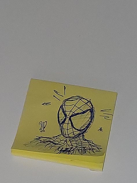 Sticky Notes Aesthetic Art, Sticky Notes Drawing Ideas, Sticky Note Art Doodles, Post It Drawings Doodles, Post It Sketches, Sticky Notes Doodles, Sticky Notes Drawings Doodles, Sticky Notes Drawings, Post It Note Drawings