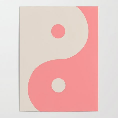 Yin Yang Poster, Colorful Digital Art, Mini Drawing, Woodwork Designs, Mini Toile, Cute Easy Paintings, Pink Canvas Art, Bathroom Wood, Yin Yang Art