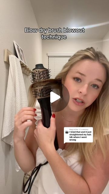 Rach ✨ on Instagram: "Practice on dry hair until you get the hang of it✨I love you forever!  Xoxo, your insta mom 💕 @revlonhairtools • • #hairtutorial #blowoututorial #instamin" Lange Le Volume Brush Tutorial, Brush Tutorial, Blow Dry Brush, Nice Hair, I Love You Forever, Blow Dry, Love You Forever, Dry Hair, Hair Tutorial