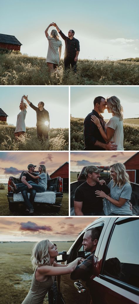 Country Couple Photos, Michigan Engagement Photos, Engagement Photos Candid, Farm Photoshoot, Farm Engagement Photos, Rustic Engagement Photos, Country Couple Pictures, Country Engagement Pictures, Country Couple