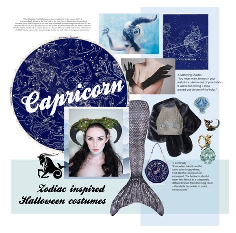 Zodiac Halloween Costumes, Capricorn Horns, Capricorn Costume, Zodiac Costume, Zodiac Halloween, York Wallcoverings, Zodiac Capricorn, Halloween Costumes, Polyvore