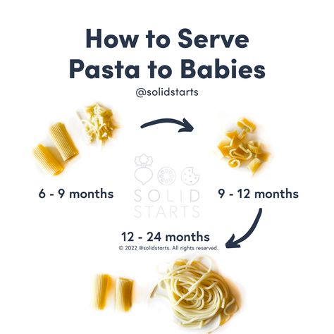 Solid Starts Baby Recipes, Pasta For 9 Month Baby, Solid Starts First 100 Days, Pasta Blw, Pasta For Babies, Babies First Foods, Pasta Recipes For Babies, Salmon Recipes Easy, First Foods For Baby