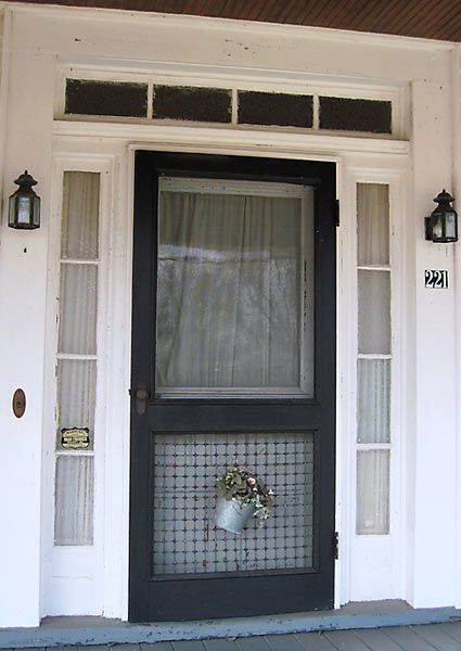 Save This Old House: A Georgia Greek Revival for Free! - This Old House Metal Screen Door, Black Screen Door, Metal Screen Doors, Front Door With Screen, House Hardware, Old Screen Doors, Wooden Screen Door, Diy Screen Door, Farmhouse Front Door