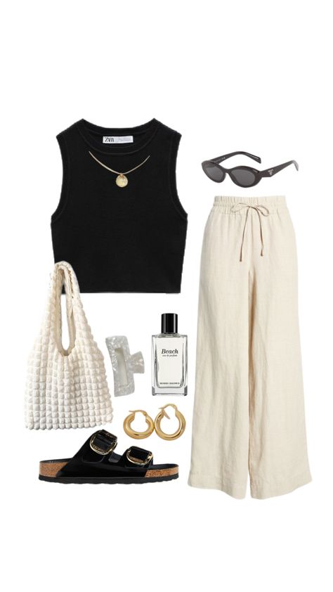 Brunch Outfit Ideas Summer, Casual Brunch Outfit, European Fashion Summer, Capsule Wardrobe Women, La Outfits, Outfit Primavera, Italy Outfits, Summer Work Outfits, Activewear Fashion