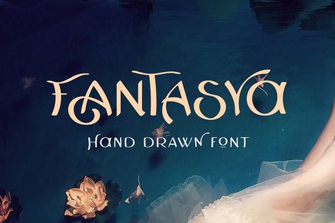 Fantasya Hand Drawn Font by Zeppelin Graphics on @creativemarket Titles For Books, Fantasy Logo, Hand Drawn Font, Typography Typeface, Hand Drawn Fonts, Modern Script Font, Fonts Typography, Hand Lettering Fonts, Graffiti Font