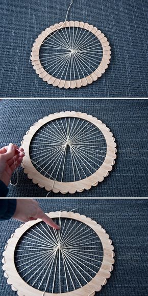 Warp a Circle Loom| The Weaving Loom Circle Loom, Circular Loom, Pin Weaving, Circular Weaving, Teneriffe, Loom Knitting Projects, Weaving Tutorial, Diy Weaving, Weaving Loom