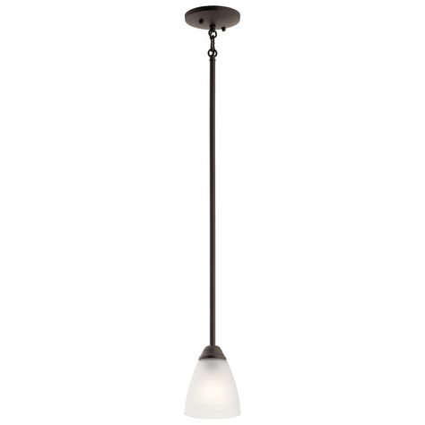 Jolie 4.75" 1 Light Mini Pendant with LED Bulb Olde Bronze® Kichler Lighting, How To Clean Metal, Mini Pendant Lights, Mini Chandelier, Hanging Pendant Lights, Glass Diffuser, Etched Glass, Hanging Pendants, Glass Etching