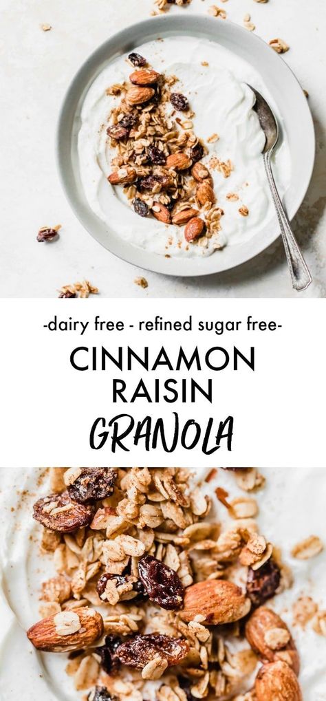 Cinnamon Raisin Granola, Raisin Granola, Oatmeal Raisin Cookie, Clean Dinner Recipes, Raisin Cookie, Easy Vegetarian Dinner, Clean Eating Dinner, Cinnamon Raisin, Oatmeal Raisin Cookies