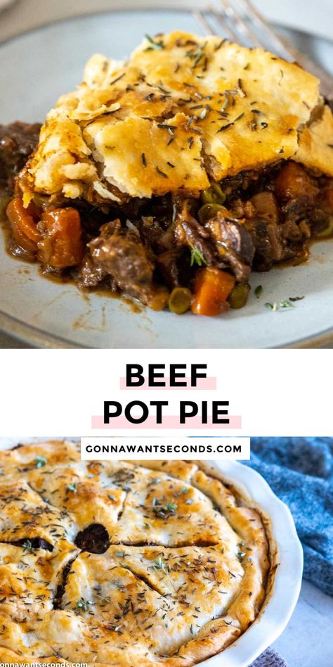 Beef Pot Pie Beef Pot Pie Recipe, Beef Pot Pie, Beef Pot Pies, Beef Pies, Pot Pies Recipes, Beef Casserole, Beef Recipes Easy, Beef Dinner, Beef Recipes For Dinner