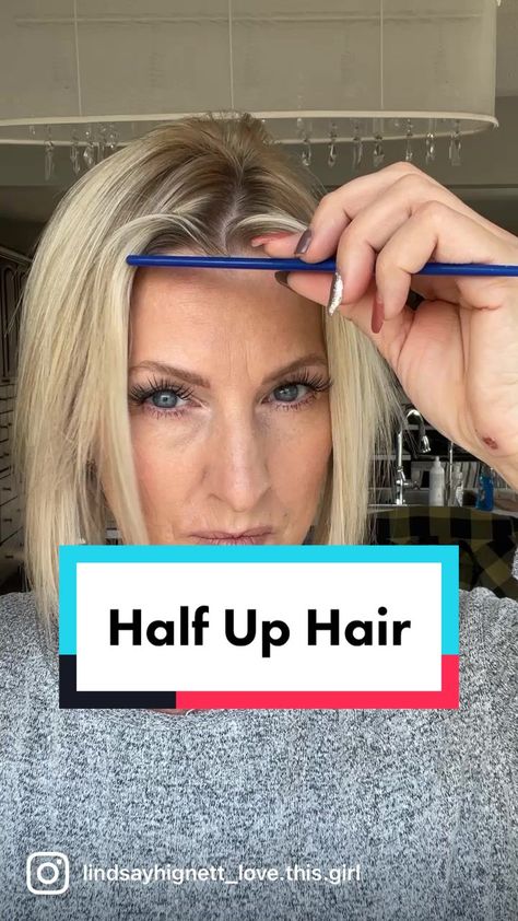 Lindsay Hignett on TikTok Back Combing, Hair And Makeup Tips, Dancing In The Moonlight, A Pony, Side Part, Half Up Hair, Hair And Makeup, Half Up, The Other Side