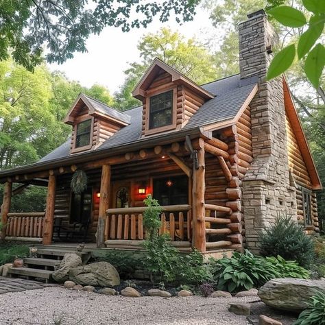 Log Homes | Love this one 😍 | Facebook Log Cabin Homes Exterior Country, Lincoln Log House, Log Houses Exterior, Log House Exterior, Log Siding Exterior, Log Cabin Homes Exterior, Log Homes Exterior, Future Farmhouse, Log Cabin Exterior