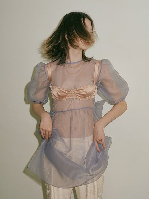 Poor Things, Sheer Clothing, Silky Texture, Organza Dress, Organza Fabric, Layer Dress, Ribbon Tie, Dress Set, Sheer Dress