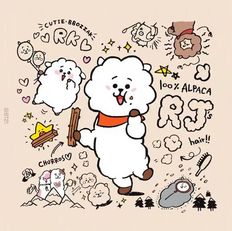 Bt21 Doodle, Bts Wallpaper Lyrics, Sweet Moments, Bts Aesthetic Pictures, Bts Drawings, Line Friends, Bts Chibi, Bullet Journal Ideas Pages, Kawaii Drawings