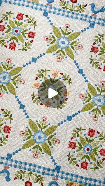 Leisha Farnsworth on Instagram: "All the quilty details for Susan’s “Tulips or Oma” quilt are on the blog.  Go to www.quiltingit.com/blog or link in my profile.  Thanks for your excitement for this quilt.  It’s been fun to share the process with you!  Maker: @quiltingcousin  Longarm Quilting: me @leishakaye  Pattern: @cottonberryquilts  Batting: @hobbsbatting + @winline_textiles  Thread: @superiorthreads Natural White Omni Edge and -20- curve rulers: @thequiltedpineapple  Fabrics: @figtreeandco  Longarm: @gammillquilting   #quiltingforreels #quiltingit #quiltingitwithleisha #quiltingitfreemotion #quiltingitrulers #longarm #longarmquilting #longarmquilter #longarmmachinequilting #longarmquiltingservices #freemotionquilting #customquiltingservices #customquilting #gammillquilting #machinequi Quilt Applique Patterns, Freemotion Quilting, Long Arm Quilting Machine, Applique Patterns, Longarm Quilting, Quilt Fabric, My Profile, The Process, Ruler