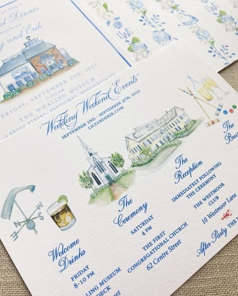 Statement Flowers Wedding, About Shucking Time Wedding, Watercolor Wedding Suite, Romantic Southern Wedding, Blue And White Wedding Crest, French Countryside Wedding Theme, Coastal Classic Wedding, Classic New England Wedding, September Coastal Wedding