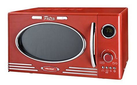 Efbe-Schott Retro Powerful Digital Microwave Oven and Gri… Red Microwave, Countertop Microwave Oven, Microwave In Kitchen, Countertop Microwave, Microwave Ovens, Glass Tray, Toaster Oven, Microwave Oven, Micro Onde