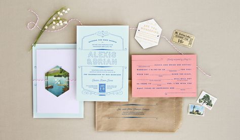 Moonrise Kingdom-Inspired Wedding Invitations by Anticipate Invitations / Oh So Beautiful Paper Wes Anderson Wedding Invitation, Moonrise Kingdom Wedding, Yellow Headboard, Wes Anderson Wedding, Maine Postcard, Moonrise Kingdom, Custom Rubber Stamps, Camp Wedding, Rsvp Postcard