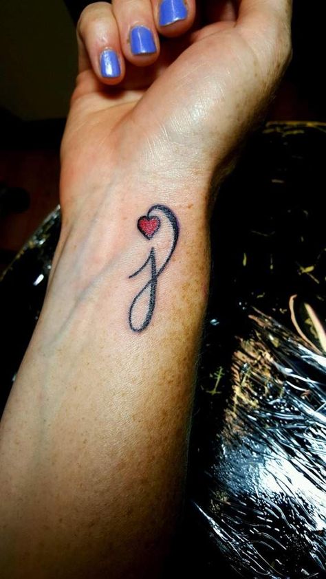 J Letter Tattoo, Letter J Tattoo, J Letter, J Tattoo, Red Heart Tattoos, P Tattoo, Letter Tattoo, Latest Tattoos, Initial Tattoo