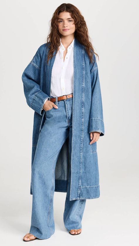 Paris Knows Best—7 2024 Trends We Spotted on the Runway | Who What Wear Fall Fashion Denim, Mara Hoffman Dress, 2024 Runway, Denim Trench Coat, Jean Trends, Runway Trends, 2024 Trends, Mara Hoffman, Spring 2024