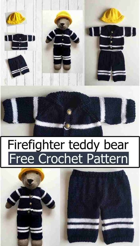 Amigurumi Firefighter Doll Crochet Firefighter, Elsa Doll, Crochet Butterfly Pattern, Tank Top Pattern, Medium Weight Yarn, Crochet Butterfly, Adorable Crochet, Crochet Pattern Amigurumi, Crochet Tank